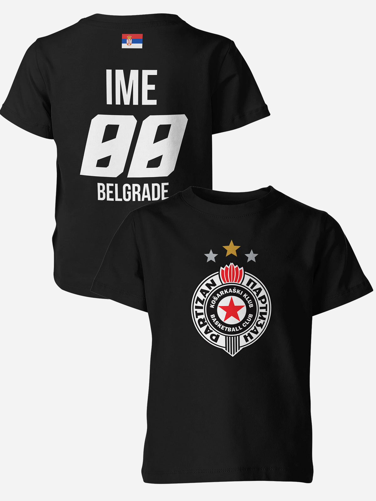 Blok Arena Dečiji Majica Partizan Personalizovani majica